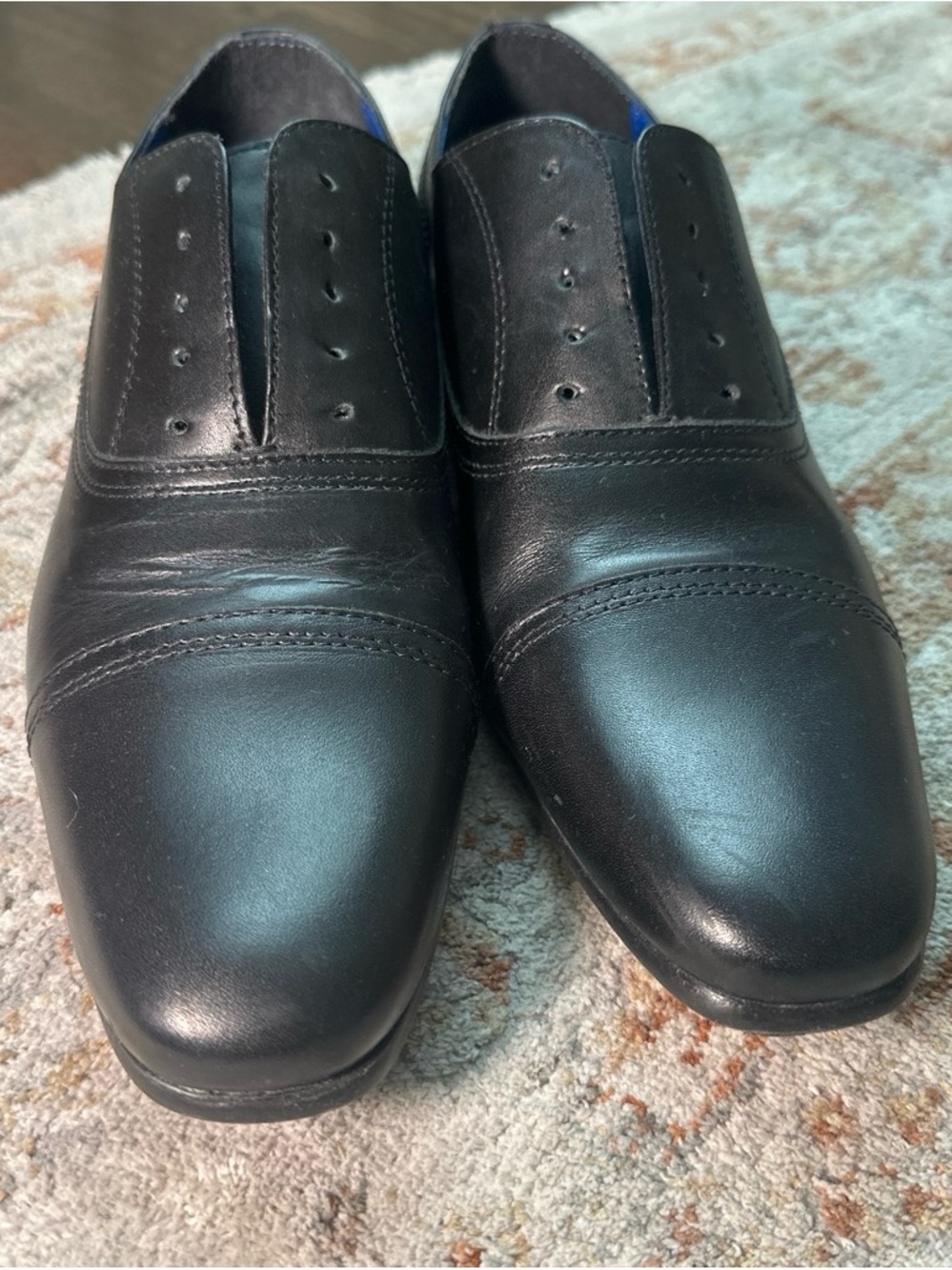 Men's Black Leather Cap-Toe Derbys — Classic Dress Oxfords